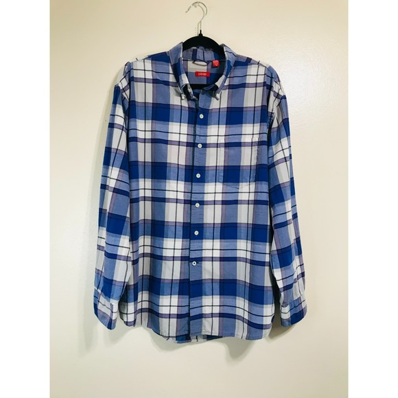 Izod Men's Plaid Button Down Long Sleeve Shirts, Size XL - Picture 1 of 4